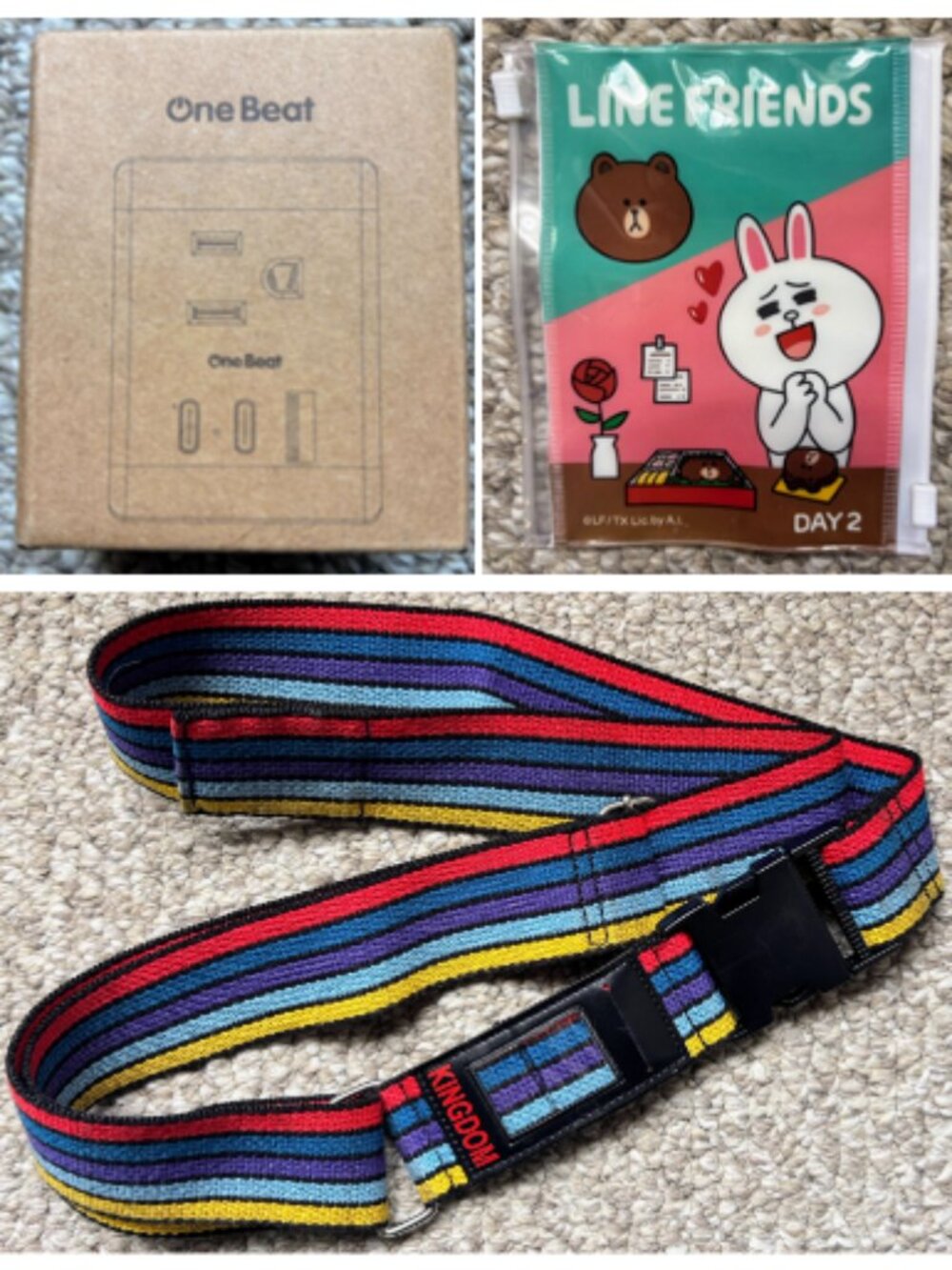 Overseas Travel Essentials 3-Piece Bundle: Adapter, Bag Belt, Coin Purse
